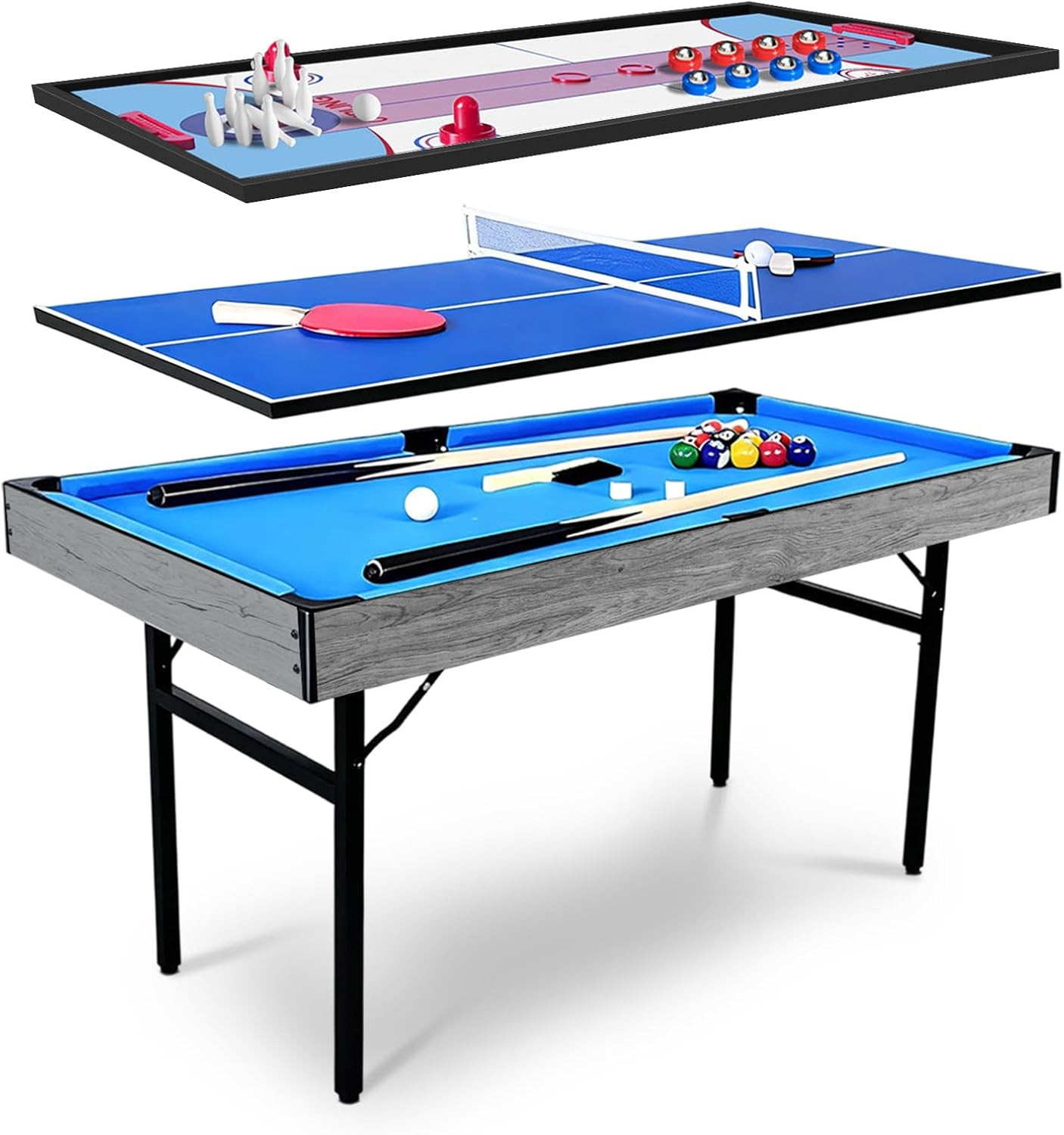 Air Hockey Table - Tavolo da gioco multifunzione 5 in