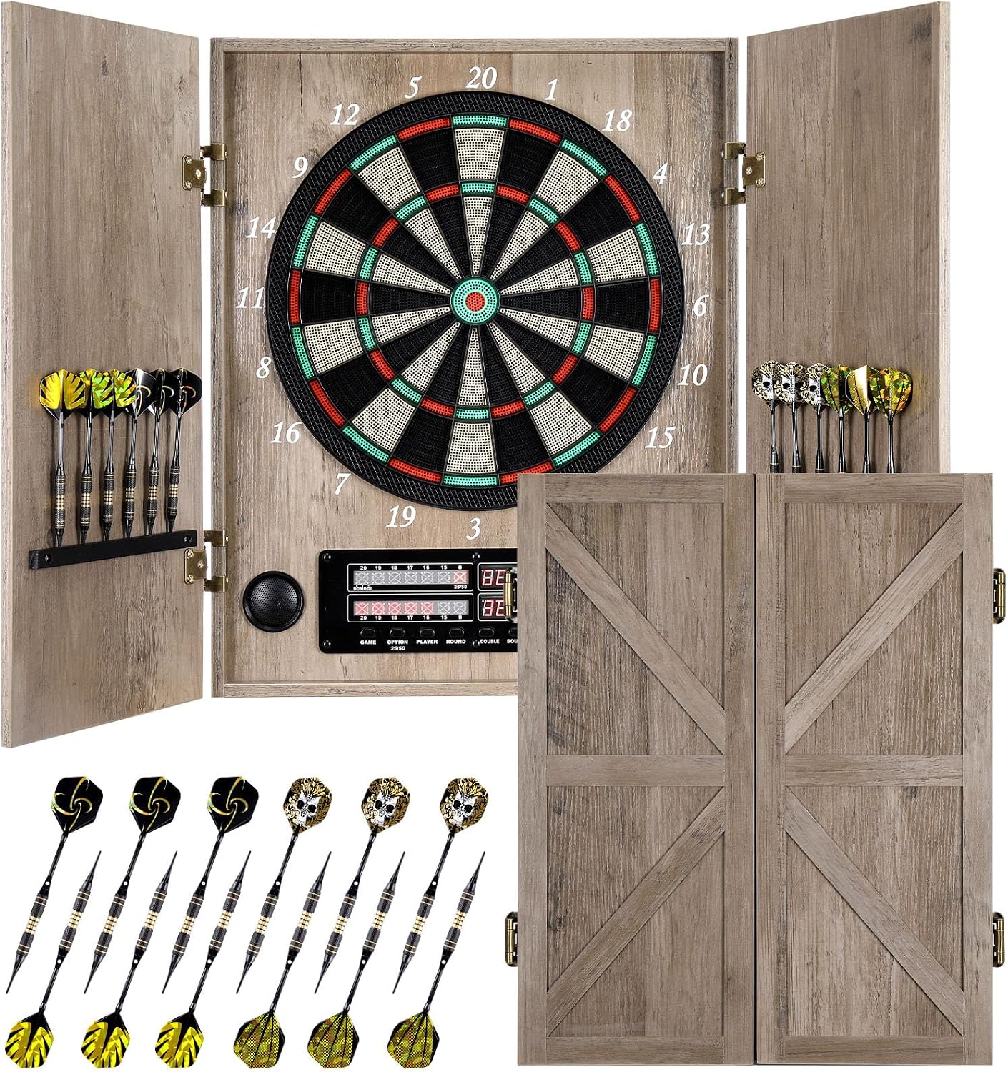 Electronic Dartboard Cabinet - ^Bersaglio Elettronico per Freccette, Mobile Decorativo